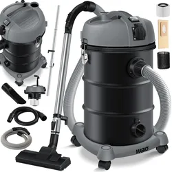 MASKO® Industriestaubsauger Staubsauger 6IN1 Nass & Trockensauger Aschesauger 2300W mit Steckdose & Blasfunktion   Trocken & Nass-Saugen   Industrie-Sauger mit Beutel & beutellos nutzbar, inkl. Filter