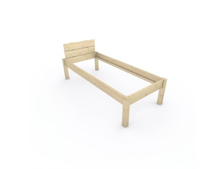 TUGA - Holztech Pfostenbett metallarm Fichte Massivholz Daybett 80 x 190cm 48cm Höhe 300kg Holzbett unbehandelt