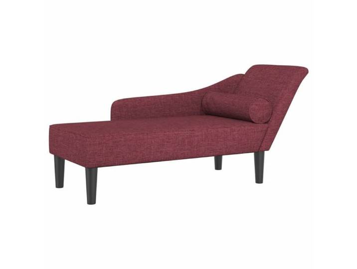 Sarazyj®Chaise longue - Fauteuil relaxant/chaise salon - 141x55 5x66 5 cm - avec coussins rouge bordeaux tissu - 25997