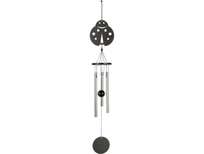 Windgong - Outdoor - Windmobiel - Windorgel - Lieveheersbeestje - 35cm - Staal - Zwart - Zilver