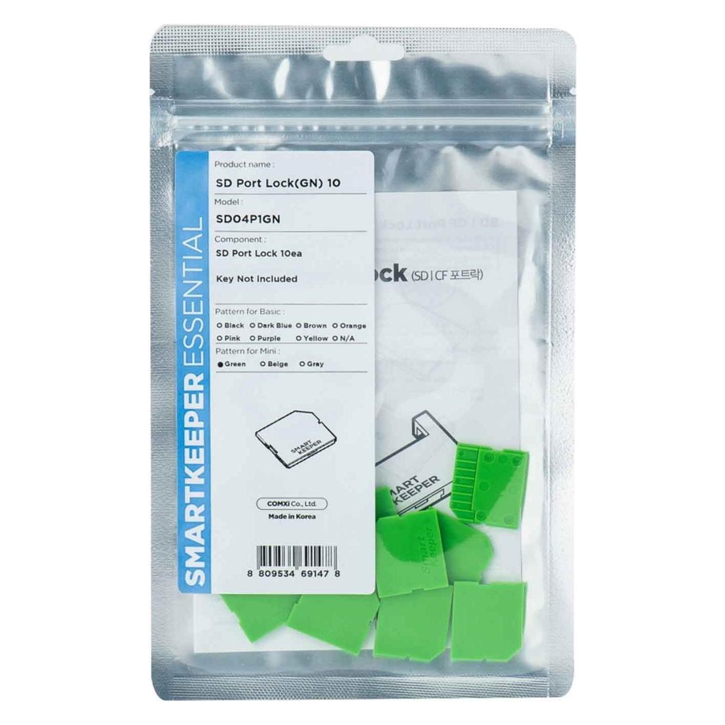 Smart Keeper SMARTKEEPER ESSENTIAL 10x Micro SD Port Blocker Grün (MSD04P1GN)