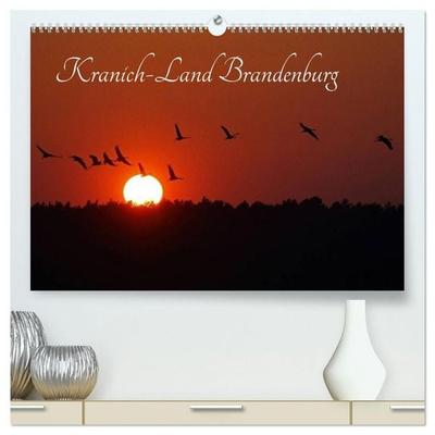 Kranich-Land Brandenburg (hochwertiger Premium Wandkalender 2027 DIN A2 quer), Kunstdruck in Hochglanz