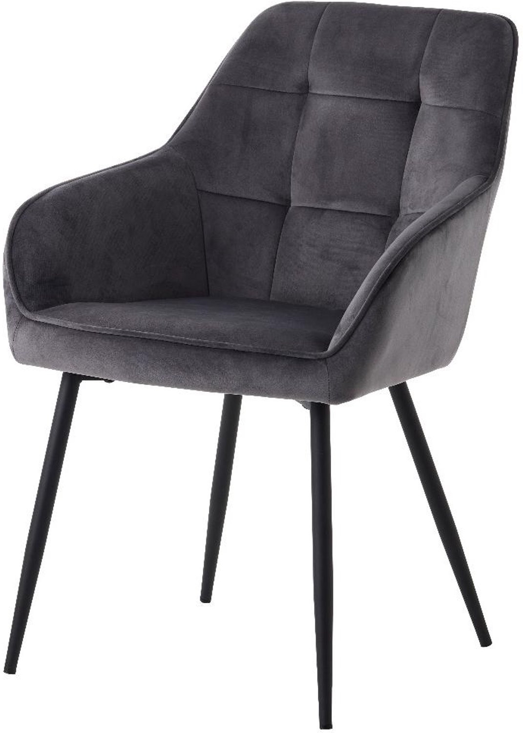 Nordic Home Angelo armstoel velvet donkergrijs