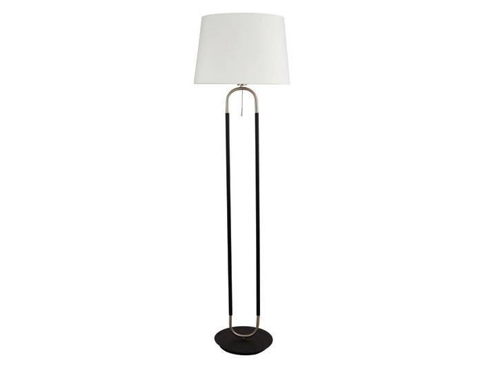 Stehleuchte Jazz, Schwarz, Silberfarben, Metall, Kunststoff, 161 cm, Lampen & Leuchten, Innenbeleuchtung, Stehlampen, Stehlampen