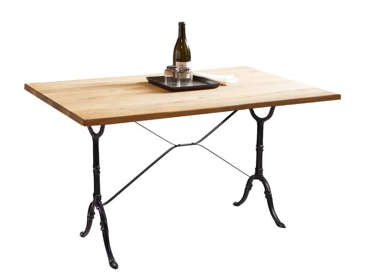 SIT Möbel TABLES & CO Tisch Gusseisen/Wildeiche geölt