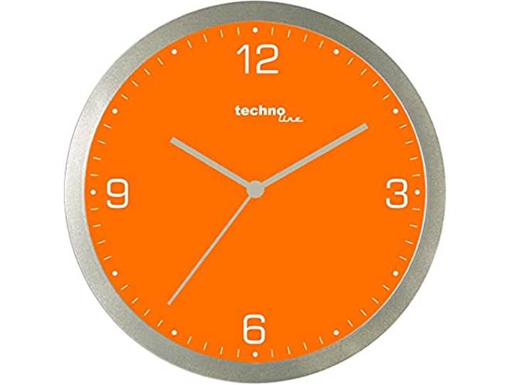 techno line, WT 9000 Quarzwanduhr, orange, Ø 30cm