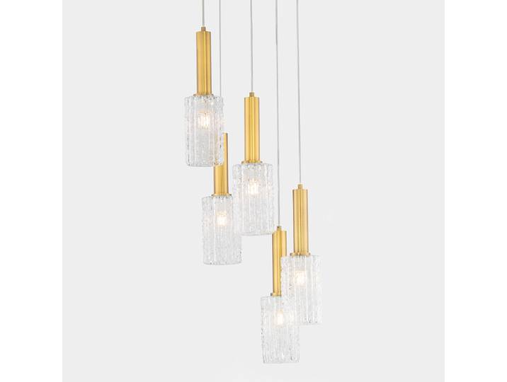Suspension Certa type A Ø 35cm Doré/Doré 5 aluminium / verre transparent LED E27