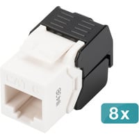 CAT 6 Keystone Modul, ungeschirmt - 8 Stk., Keystone-Modul 8 Stück, werkzeuglos, ungeschirmt