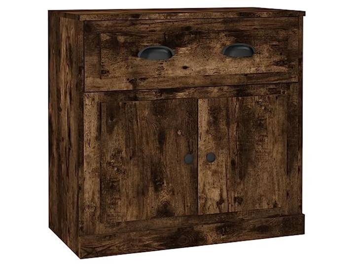 Kaorsrow Sideboard Räuchereiche 70x35,5x67,5 cm Kommode Holzwerkstoff Kompakter Beistellschrank mit Türen für Wohnzimmer & Flur, bietet geschützten Stauraum und elegante Ablagefläche.