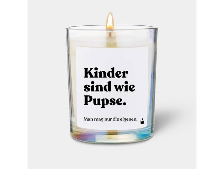 Duftkerze Woody Kinder sind wie Pupse.