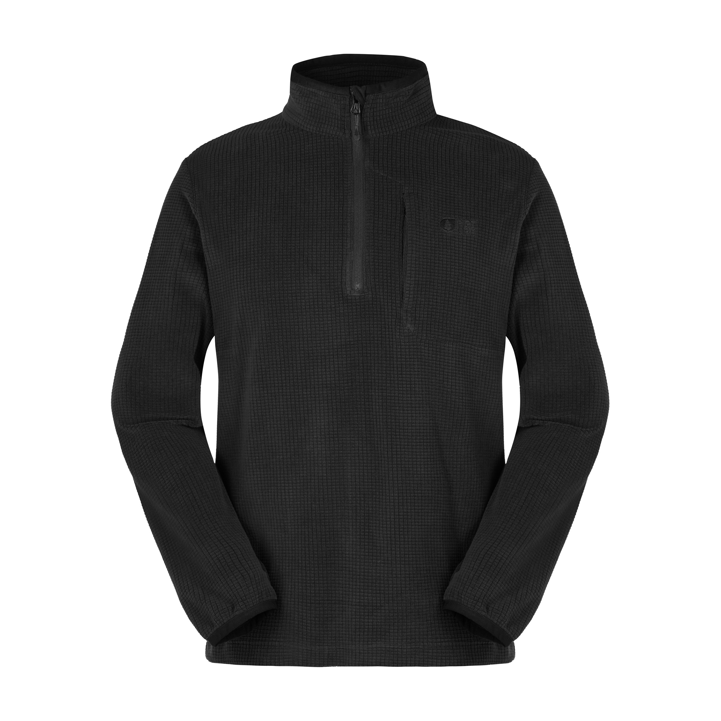 Picture Weavy 1/4 Grid Fleece Herren Pullover schwarz Größe M Lifestyle Elastisch