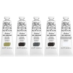 Winsor & Newton, Künstlerfarbe + Bastelfarbe, Artists oil colour 5x37ml, Neutral set