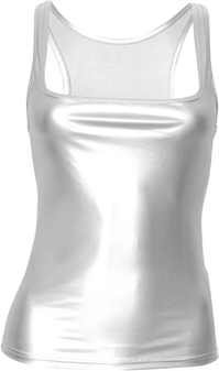 Inspire Picks Square Neck Y2K Sleeveless Tank Top Korean Fashion Summer Cami For Women silver s(us 4)