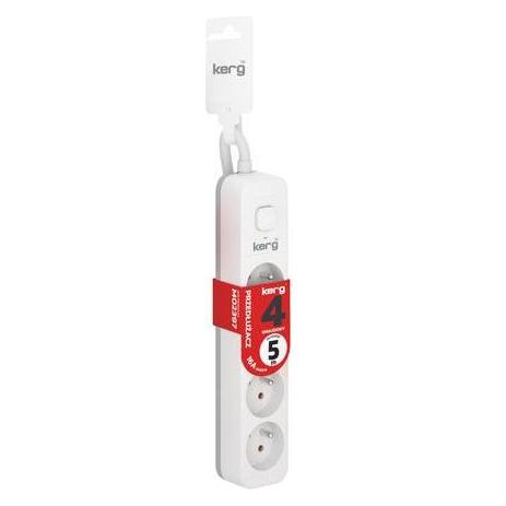 HSK DATA Kerg M02397 4 Schukosteckdosen - 5,0m Steckdosenleiste su 3x1 5mm2 Kabelis 16A (5 m, CEE 7/5) (M02397)