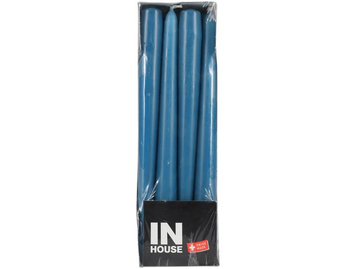 Inhouse Spitzkerzen petrol 2.2x24cm 12 Stück