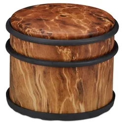 Relaxdays 10 x Türstopper Holzoptik dunkelbraun Braun,Schwarz