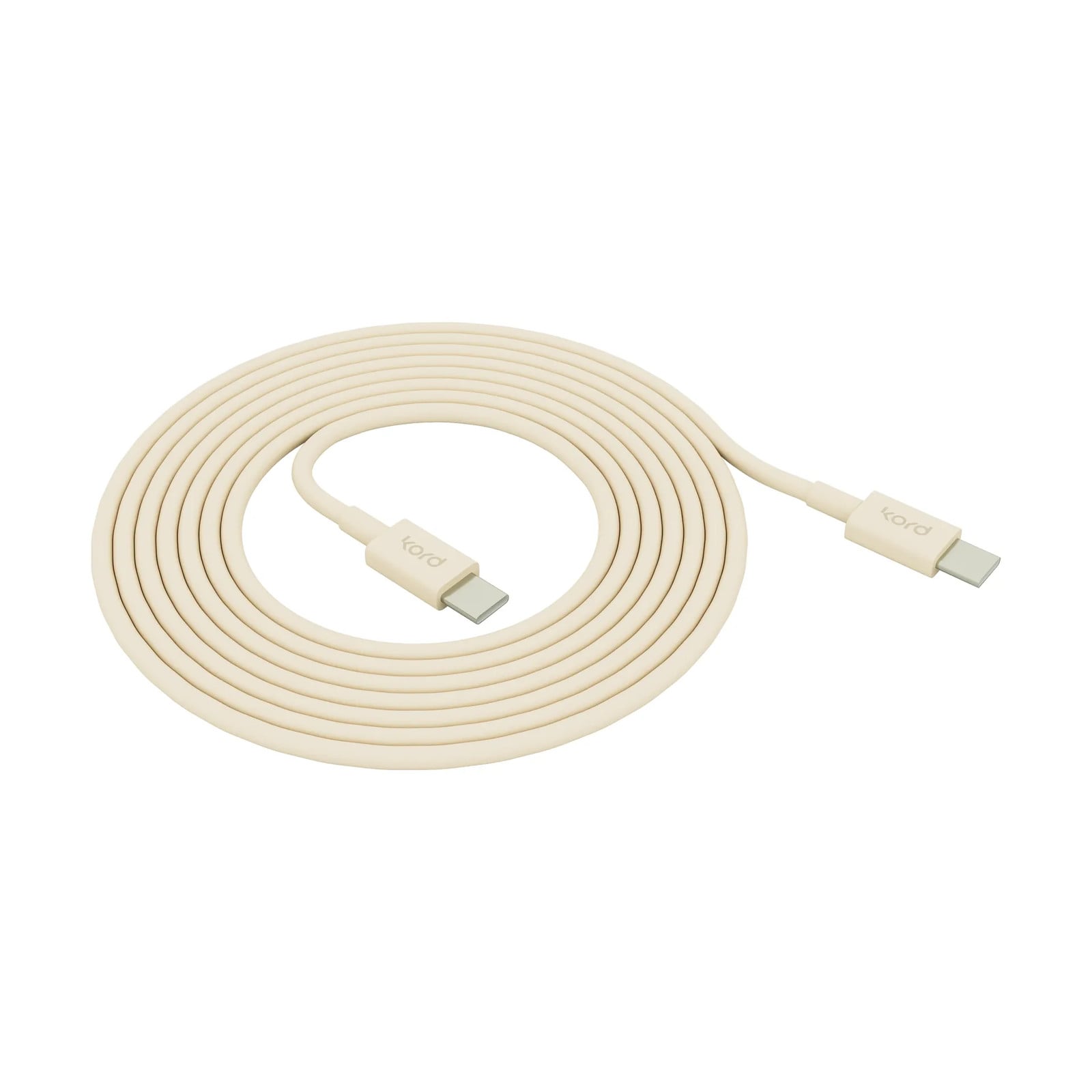 Kord USB-C naar USB-C oplaadkabel 1,8 m Pearled Ivory