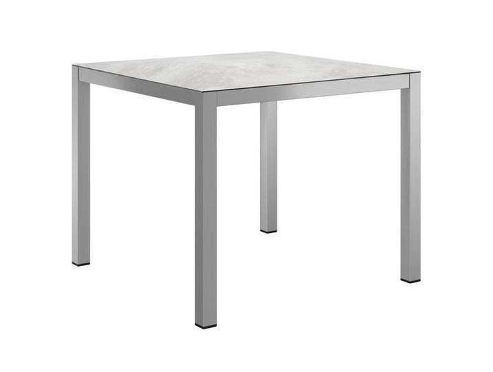 OUTLIV. Gartentisch 90x90cm Edelstahl/Glaskeramik