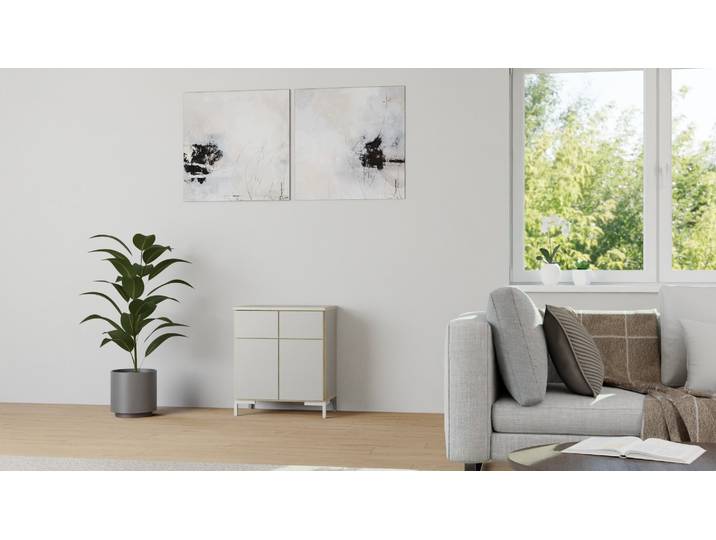 Table de nuit sur mesure Mélaminé premium Gris Bord contre­plaqué