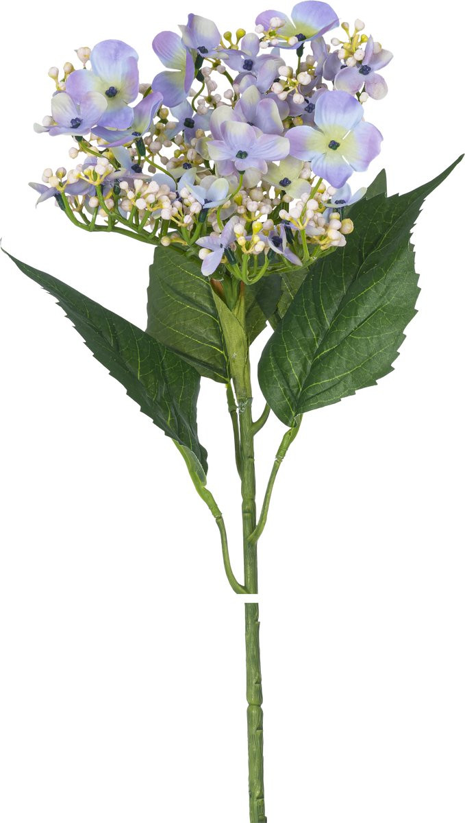 Easyplants Kunstbloem Vlinder Hortensia Licht Lila - 72 cm