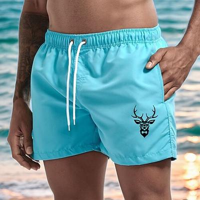 Herren Badeshorts Badehose Bedruckt Kordelzug Netzfutter Mit Taschen Schnelltrocknend Mit Taschen Boardshorts Badeanzug Surfen Strand Wassersport Sommer