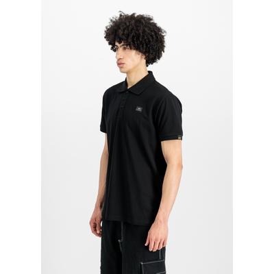 Poloshirt ALPHA INDUSTRIES "X-Fit Polo", Herren, Gr. S, schwarz, Obermaterial: 95% Baumwolle, 5% Elastan, Shirts