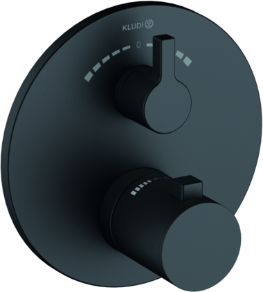 Kludi Nova Fonte Wannenthermostat 208103915 Unterputz Thermostat, mattschwarz