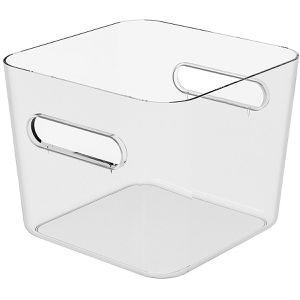 Smartstore Aufbewahrungsbox Compact Square L, 4,7L, Kunststoff, transparent, A6, 20 x 20 x 16cm