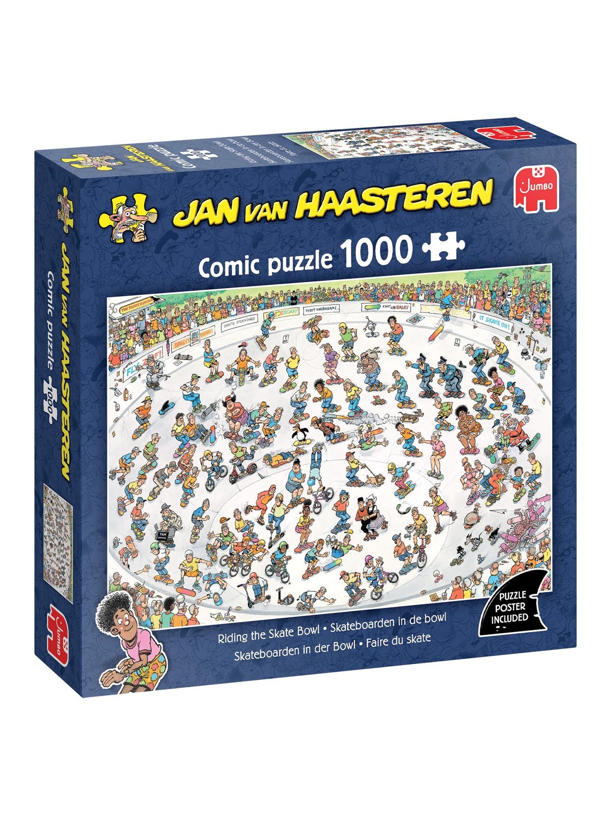 Jumbo Jan van Haasteren Jigsaw Puzzle - Skateboarding in the Bowl - 1000 pcs. 2D Puzzles