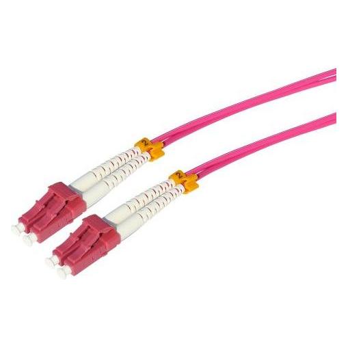 Tecline LWL Patchkabel HD, 50/125 µm, Multimode, OM4-Faser, LC Duplex Stecker/Stecker, erikaviolett (798LL015)