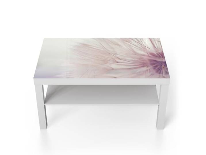 DEQORI Glastisch weiß groß 90x50 cm Motiv Zarte Pusteblume ausgefallener Beistelltisch aus Glas Hochglanz Couchtisch fürs Wohnzimmer moderner Couch Tisch mit Design