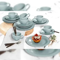 Kombi-Untertasse groß 16,5 cm - Seltmann Weiden Beat - Dekor Arktisblau - 1 Stück