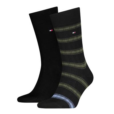 Socken TOMMY HILFIGER, Herren, Gr. 39-42, schwarz, Obermaterial: 78% Baumwolle, 20% Polyamid, 2% sonstige Fasern, Socken Socken