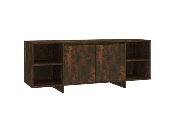 LMTYOENFG TV-Schrank Räuchereiche 130x35x50 cm Holzwerkstoff Lowboard Stilvolles Lowboard fürs Wohnzimmer und Schlafzimmer: Mit 2 Türen und 2 Fächern für Ordnung von Konsolen und Medien.