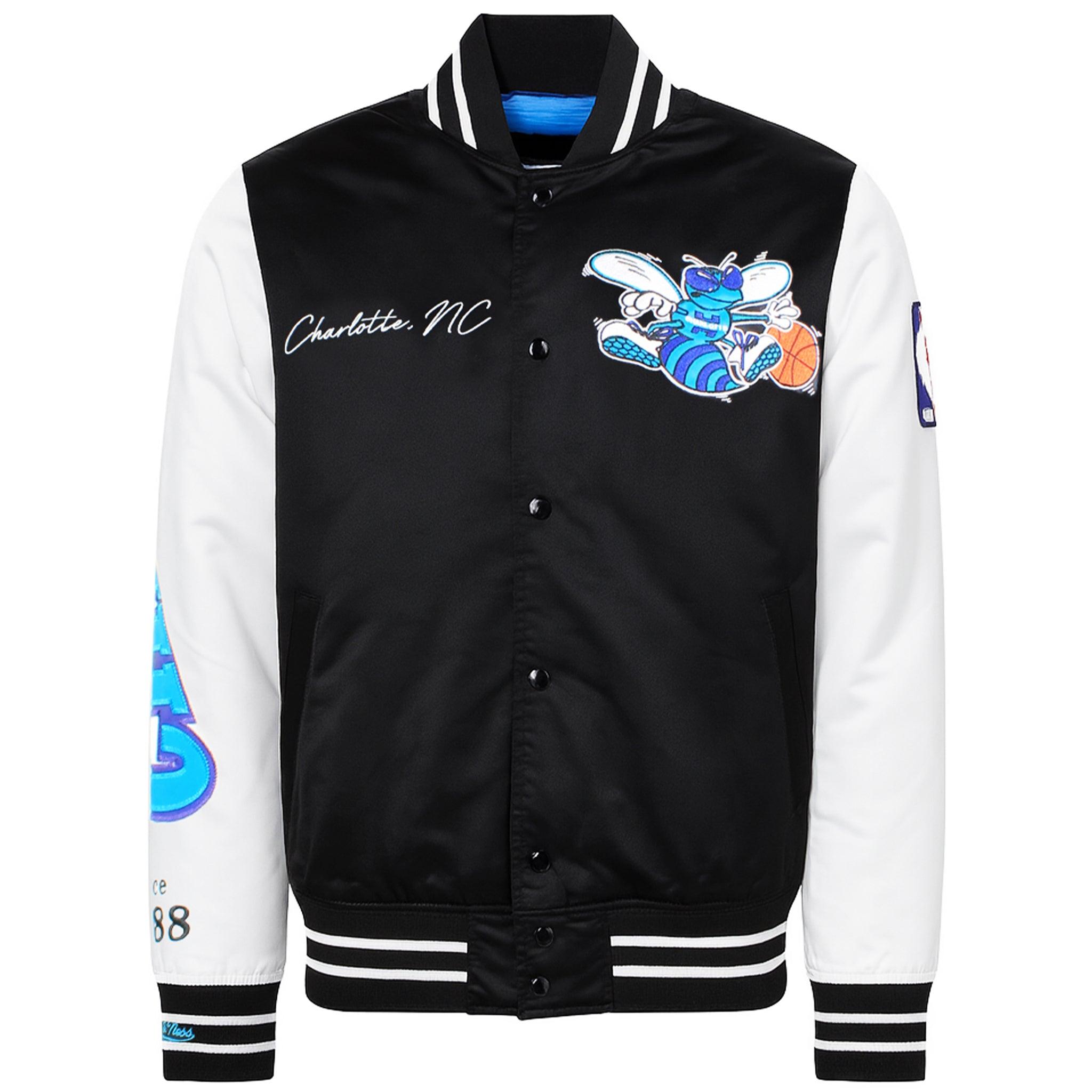 Mitchell & Ness NBA Charlotte Hornets Herren Satin Bomberjacke