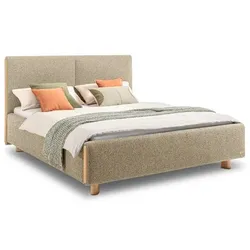 Segmüller Werkstätten Polsterbett ElmaLS Stoff Beige Sand 180 x 200 cm
