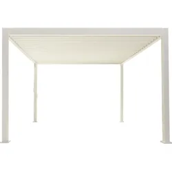 Pergoline Trumpf Pergola Alu Stahl 3 m x 3 m weiß