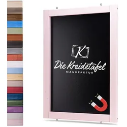 Die Kreidetafel Manufaktur Magnetische Kreidetafel - Magnettafel mit Holzrahmen / Zartrosa 60x90cm