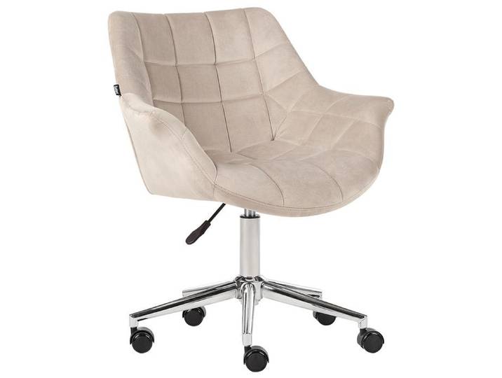 Chaise de bureau LABELLE Velours Beige