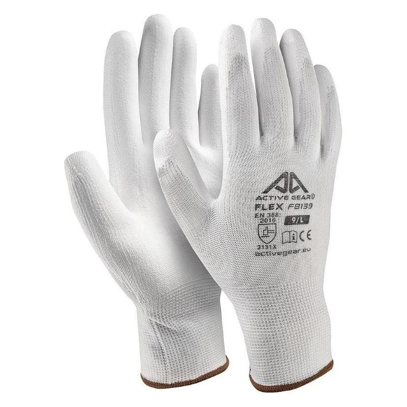 Active Gear White polyurethane gloves L 12 pcs. (L) (21122573)