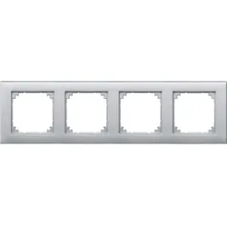 Merten 486460 M-PLAN-Rahmen, 4fach, aluminium