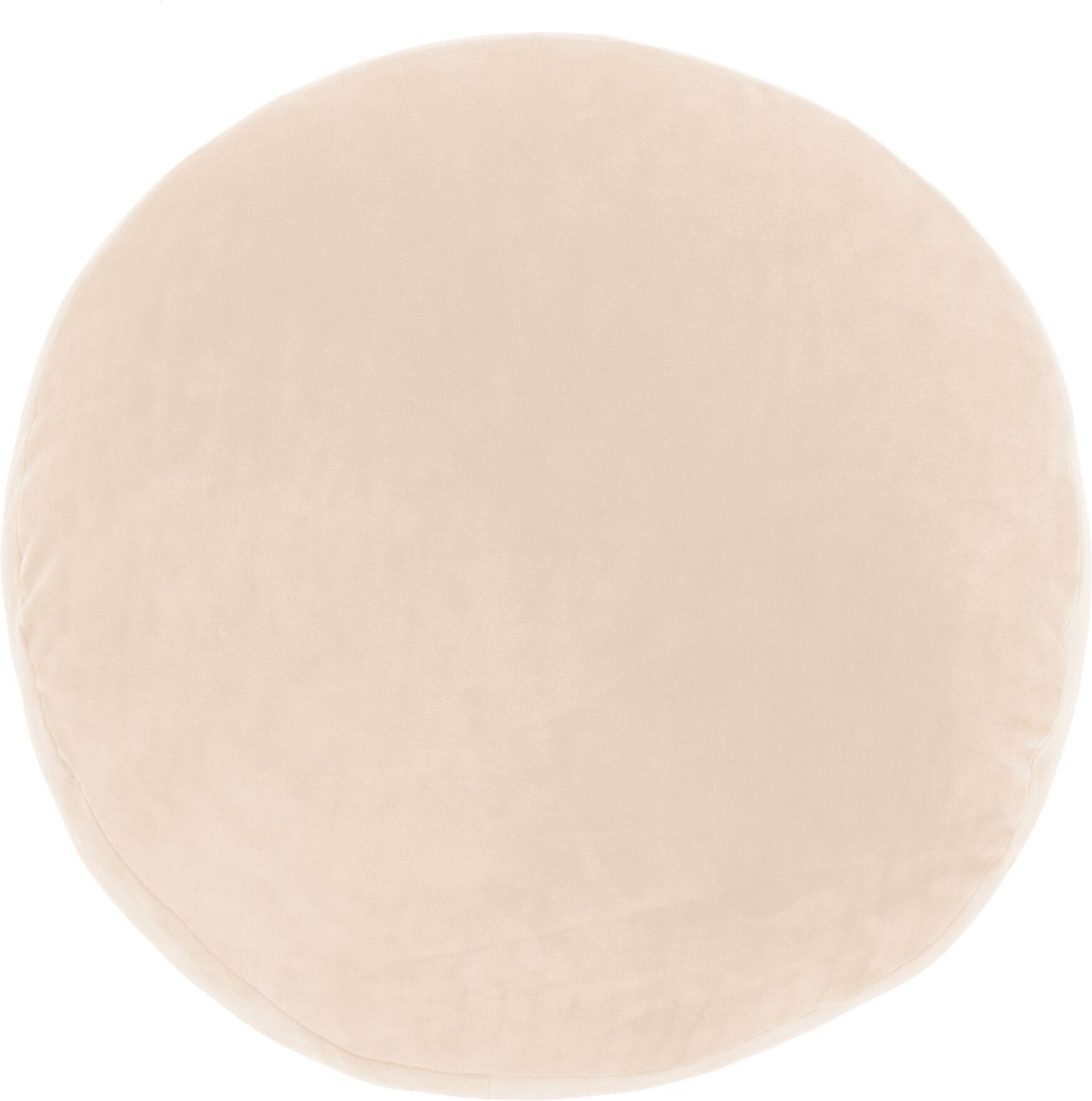 Tirolix Cuscino in Velluto Rotondo 40 cm Crema