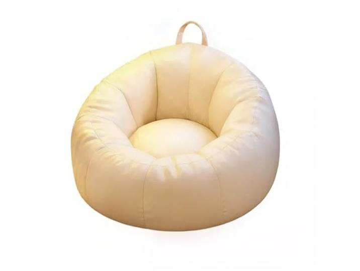 Xumh2024-3 Sitzsack Sitzsack-Stuhl, blumenförmige Einzelsitz-Liege for Wohnzimmer und Schlafzimmer(Beige)