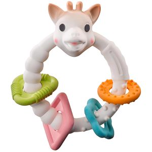 Sophie-la-Girafe Motorikspielzeug So Pure, Colorings, Greifling aus Naturkautschuk, ab 0 Monate