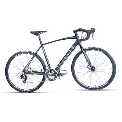 Rennrad CHILLIZ "RDB2.0" Gr. 57, schwarz (schwarz, matt, schwarz), Fahrräder, 57cm, 28 Zoll (71,12cm) hinten: 28 Zoll (71,12cm)