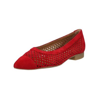 Ballerina PAUL GREEN "Paul Green Ballerinas Leder", Damen, Gr. 39, chili, Leder, Schuhe Ballerina