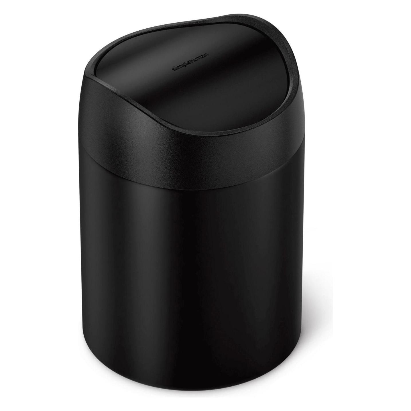 Simplehuman Abfalleimer 1.5 l, Schwarz matt (1.50 l) (CW2100)