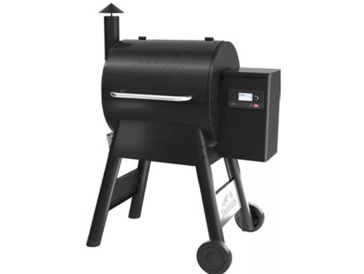 Traeger - Barbecue Pellet Pro 575 Noir Sur Chariot, Grille Haute 56x18 Cm, Grille Basse 56x48 Cm