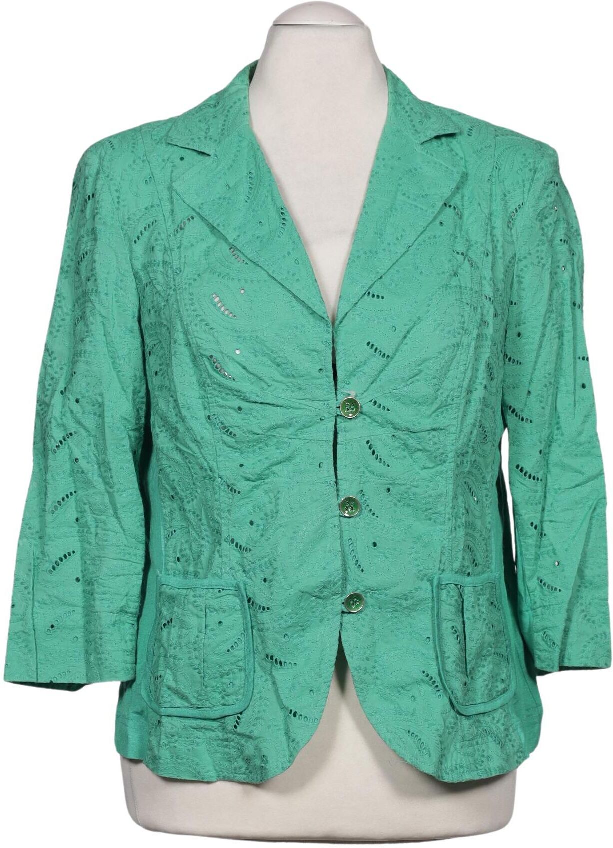 Apanage Damen Blazer, Grün, Gr. EU 44, Viskose / Baumwolle - Second Hand
