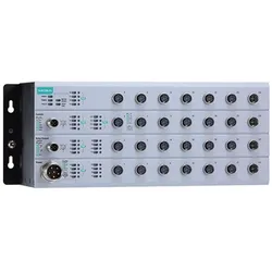 Moxa EN50155 MANAGED M12 ETHERNET S (20 Ports), Netzwerk Switch, Schwarz